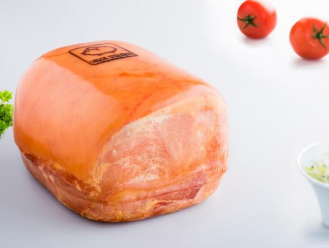 Gekookte ham gemaakt met Duroc d'Olives vlees